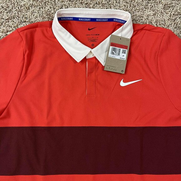 Nike Court Slam Dri-FIT ADV Slam Long Sleeve Tennis Polo IB8141-696, Men's Large - Picture 6 of 13